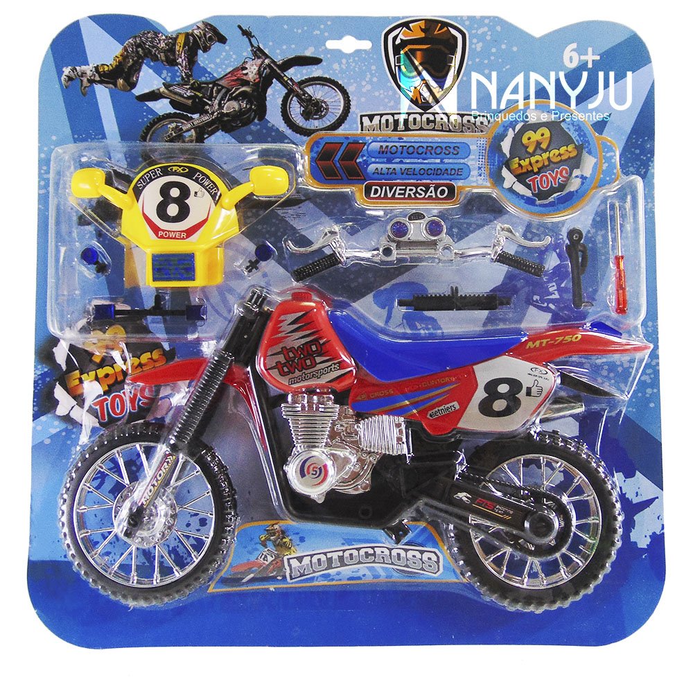 Moto de brinquedo motocross trilha corrida