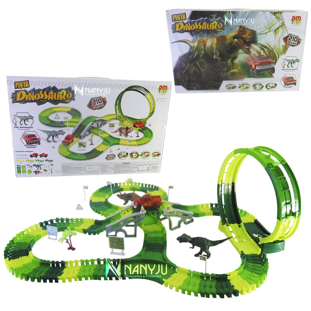 Pista com Carrinho Dinossauro 1 Looping - Toyng 43372 - UPA STORE