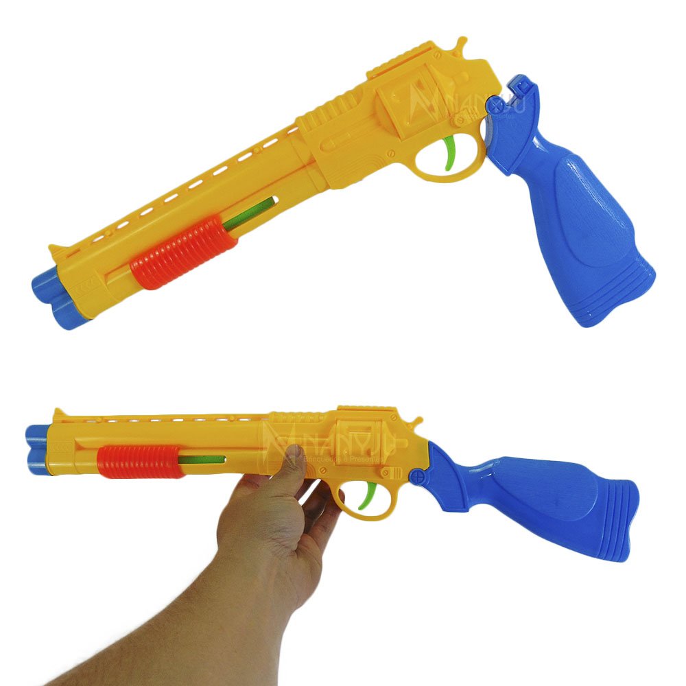 Arma de Brinquedo Pistola Com 4 Dardos Fuzil Arminha Nerf