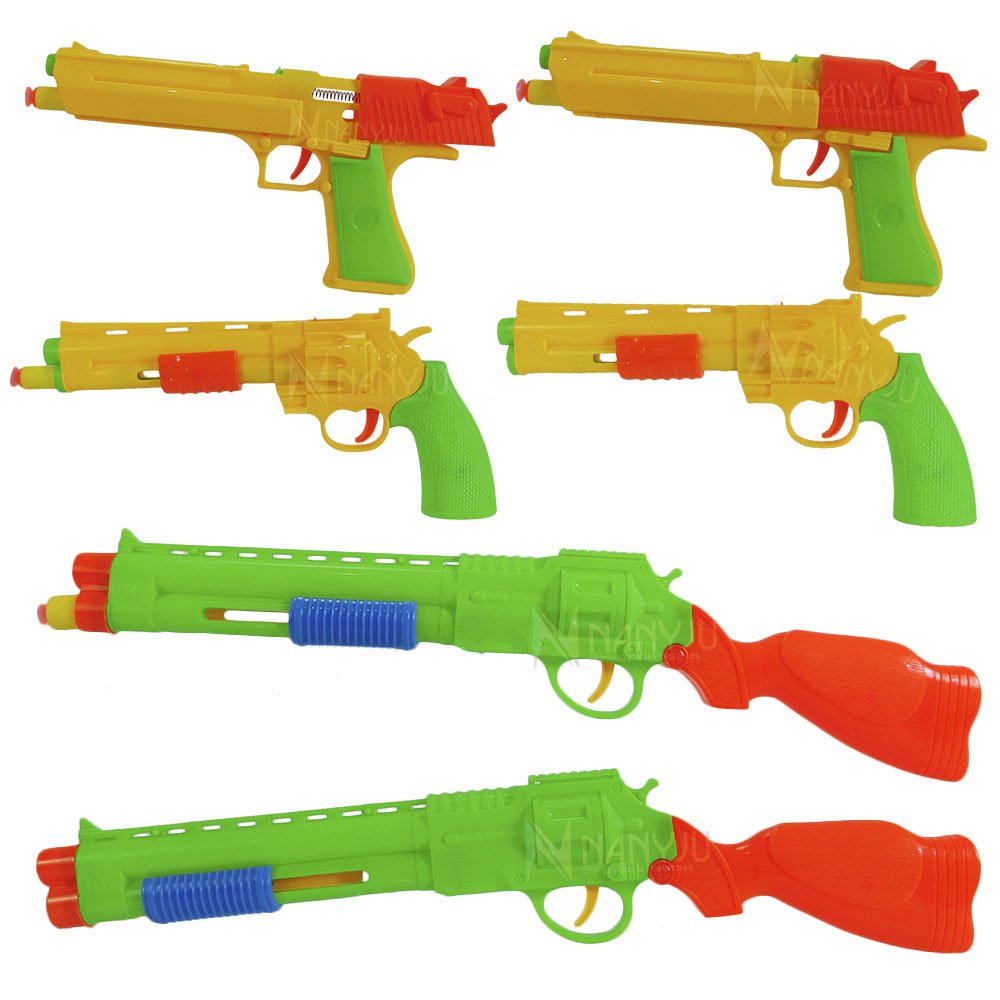 Arminha Rifle Pistola Revolver De Brinquedo Kit Com 3 Arma laranja