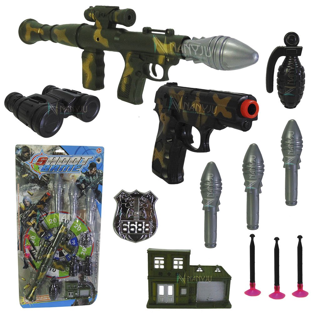 Arminha De Brinquedo Mini Bazuca Pistola Lança Missil Arma