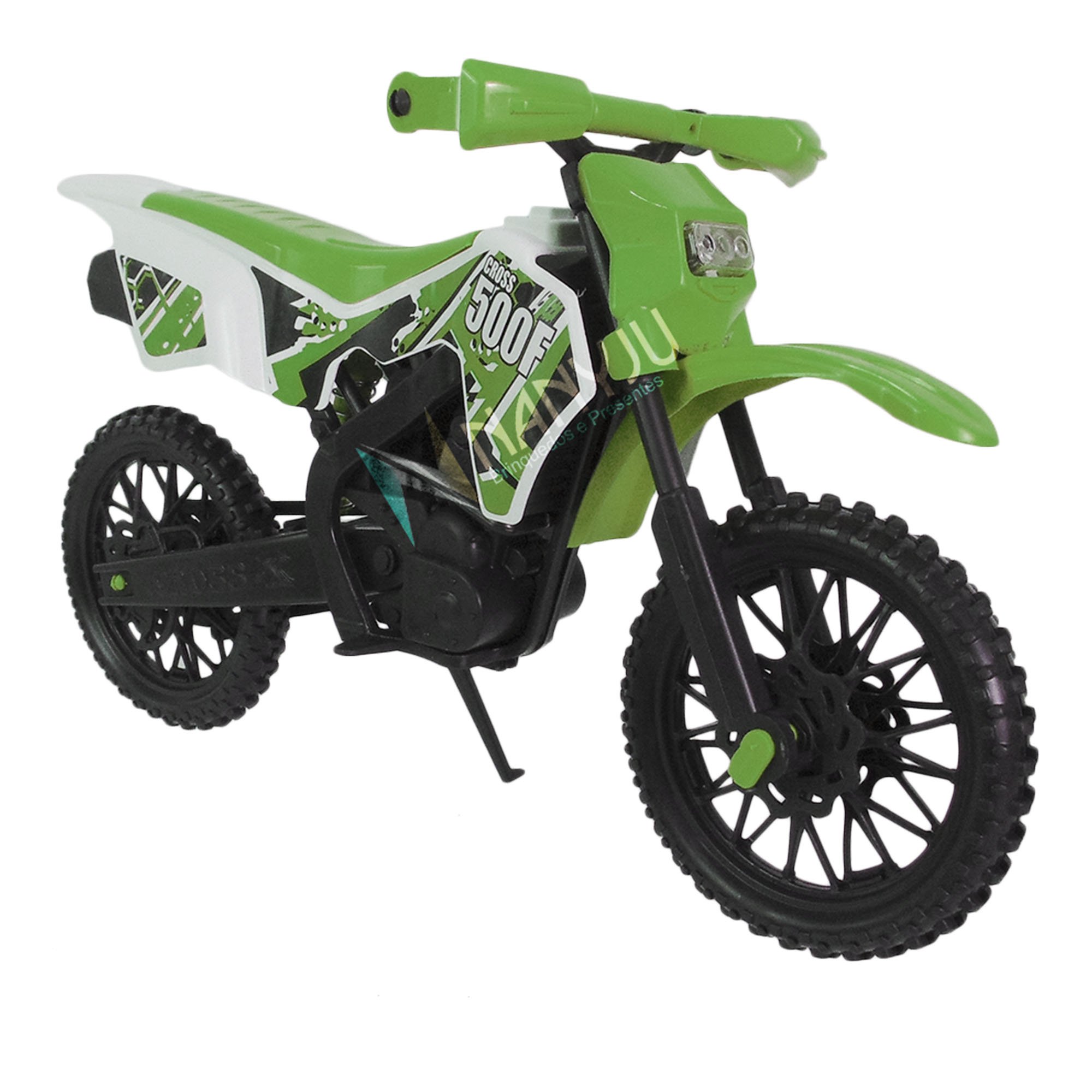 Moto De Brinquedo Motocross Trilha Suspensão Corrida Grande verde