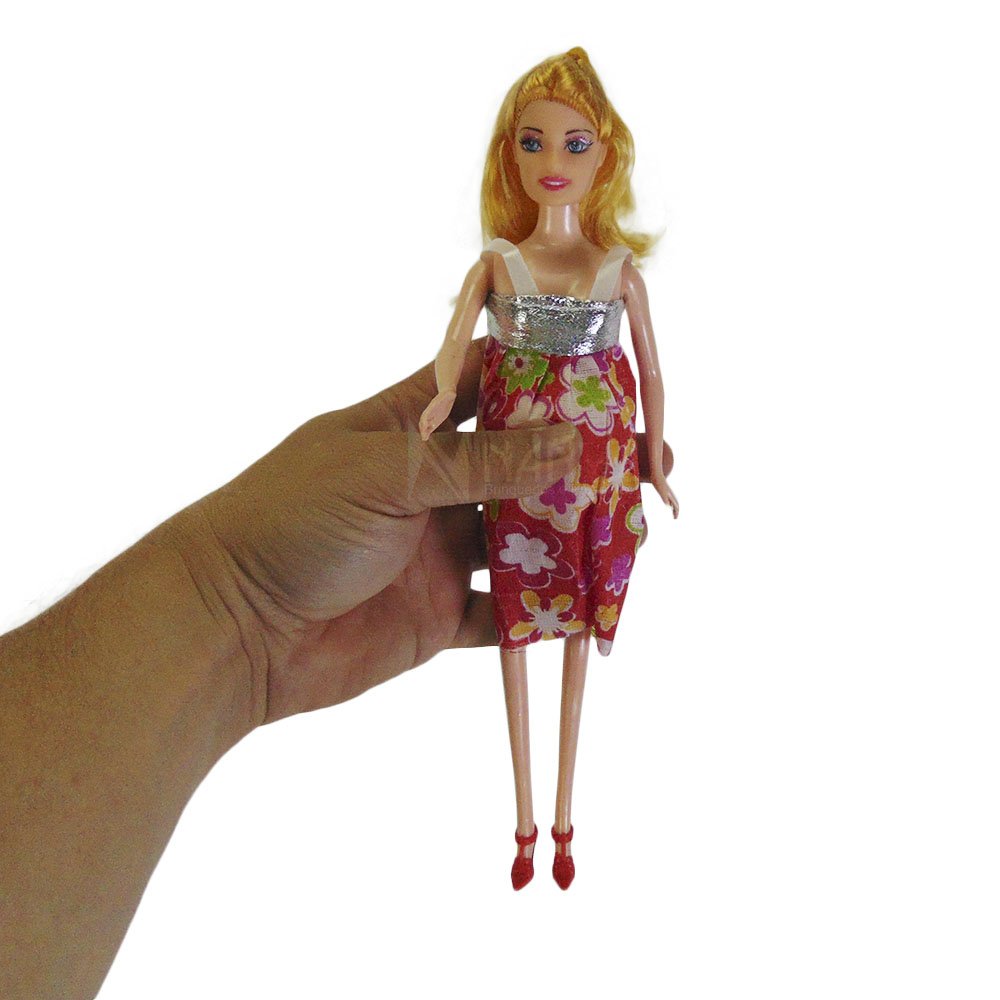 Boneca Barbie gravida vestido vermelho