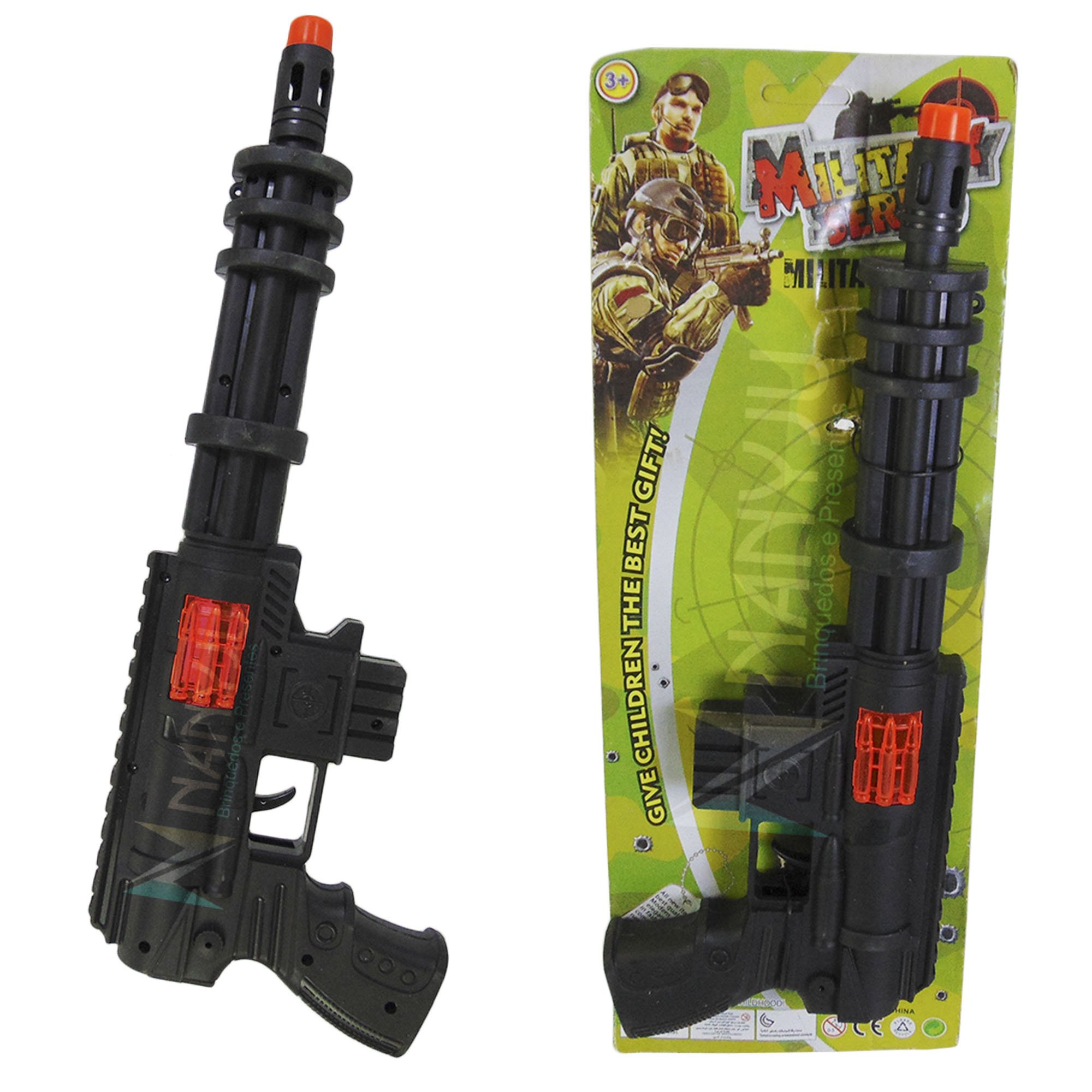 Arminha De Brinquedo Metralhadora Fusil Rifle Militar Arma preta