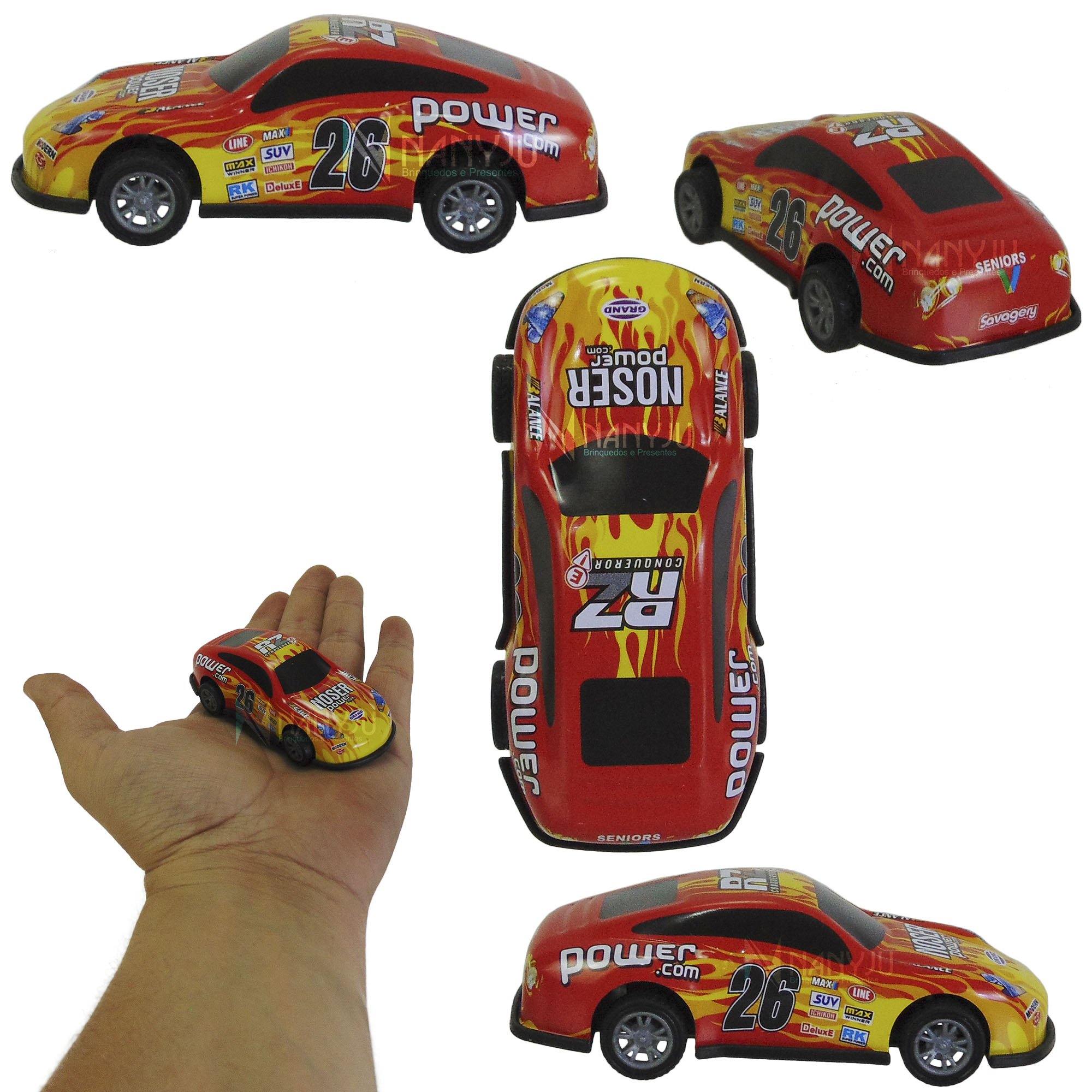 Miniatura de Moto Metal Die-cast Corrida Racing com Som e Fricção