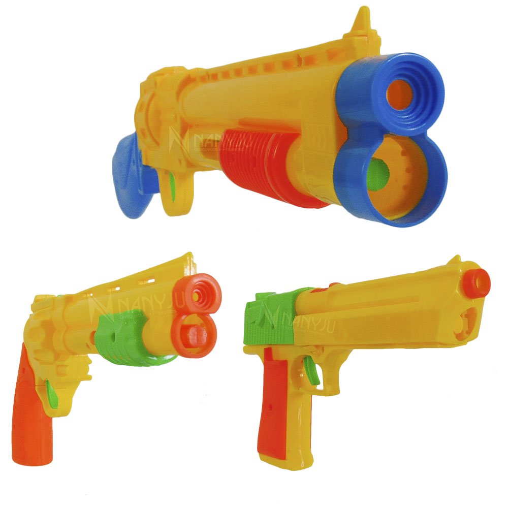 Arminha Rifle Pistola Revolver De Brinquedo Kit Com 3 Arma laranja