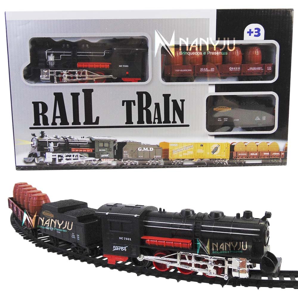 KIT OM 5 TREM FERRORAMA Trenzinho Locomotiva De Brinquedo A Pilha