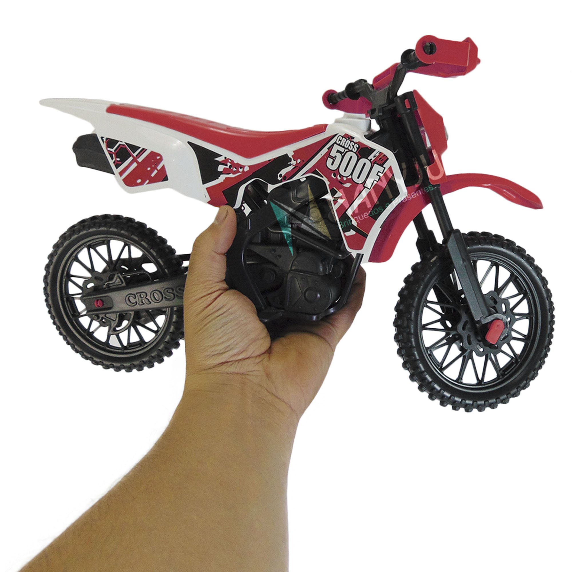 Moto de Motocross de Brinquedo com Apoio - Vermelho