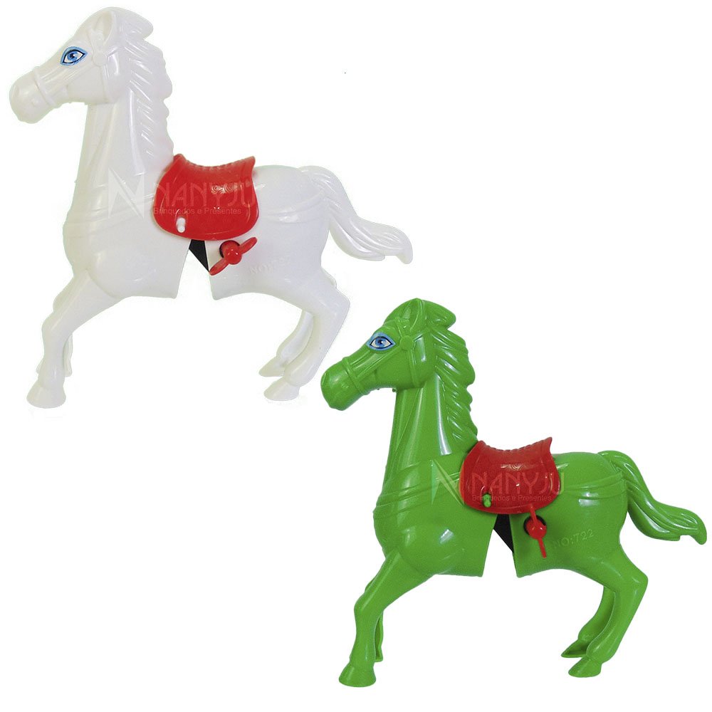 NUOBESTY 5Pcs Brinquedos de Corda de Plástico Cavalo de Brinquedo