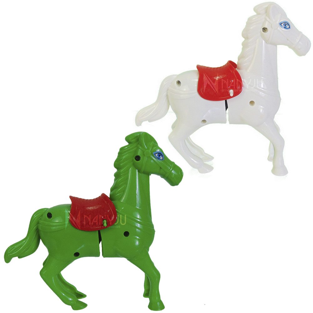 NUOBESTY 5Pcs Brinquedos de Corda de Plástico Cavalo de Brinquedo