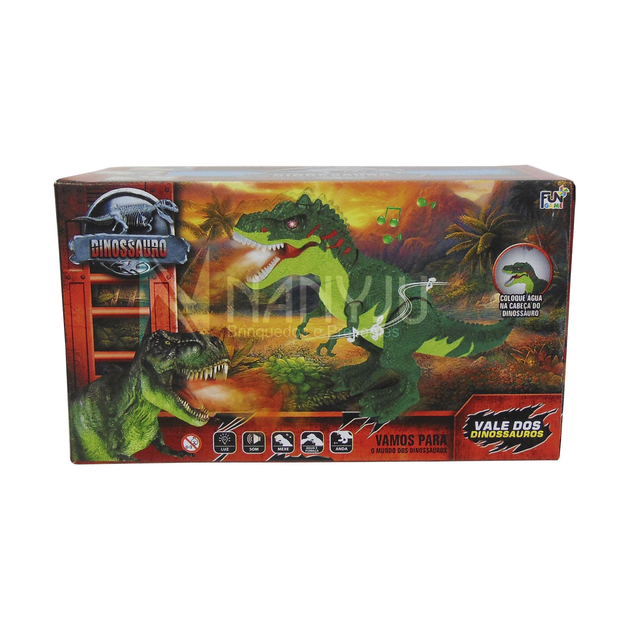 Dinossauro Robô Spray Som Luz Anda Solta Fumaça Zoop Toys - nivalmix