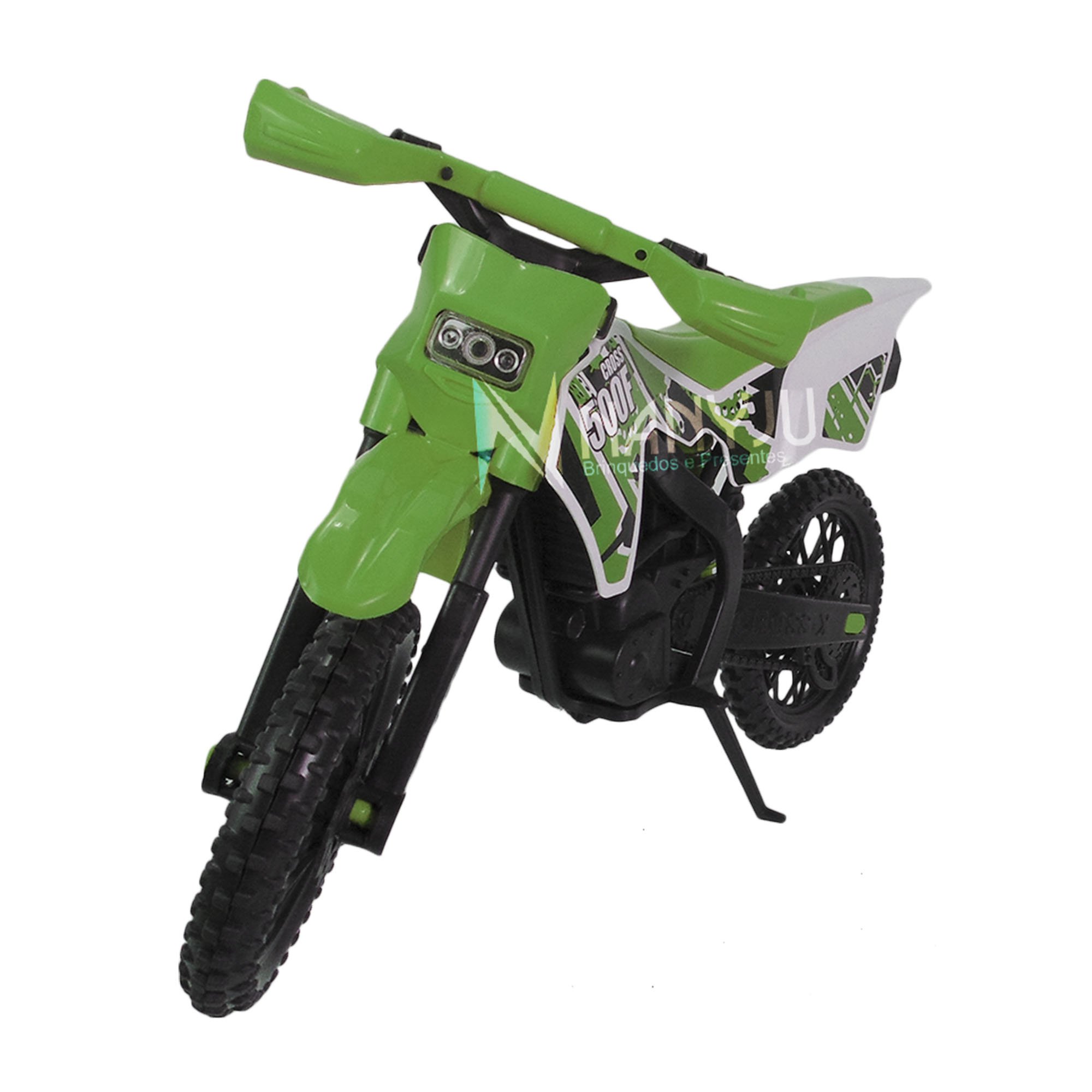 Moto De Brinquedo Motocross Trilha Suspensão Corrida Grande verde