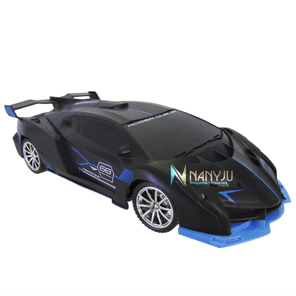 Carrinho de controle remoto estilo Lamborghini Veneno preto fosco Azul |  Nanyju Brinquedos e Presentes